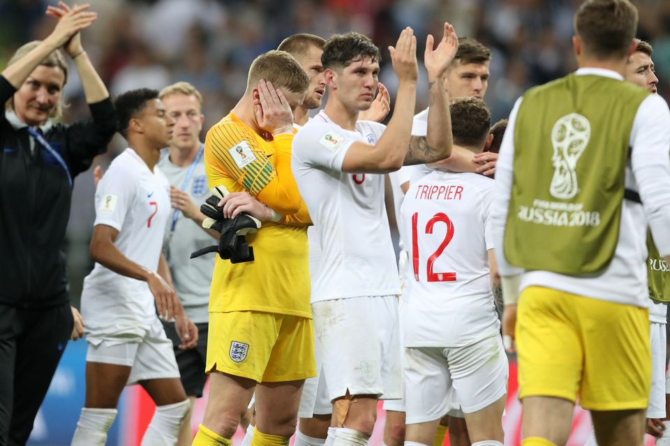 England dejected after defeat to Croatia
