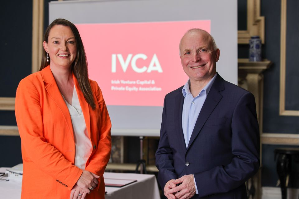 Irish Venture Capital Association director general Sarah-Jane Larkin and chairperson Gerry Maguire
