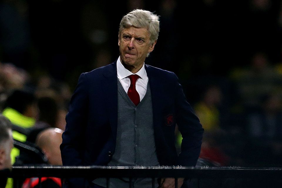 Arsenal manager Arsene Wenger was an unhappy man at Watford