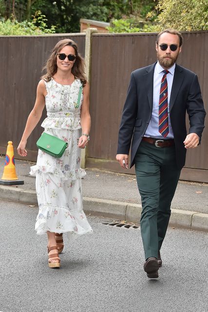 Pippa Middleton & James  Middleton seen arriving for day thirteen at The Championships at Wimbledon on July 16, 2017 in London, England.  (Photo by HGL/GC Images)