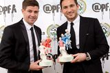 thumbnail: File photo dated 26-04-2015 of Winner of the PFA's Merit award Steven Gerrard and Frank Lampard (right) during the PFA Awards at the Grosvenor House Hotel, London. 
Barrington Coombs/PA Wire.