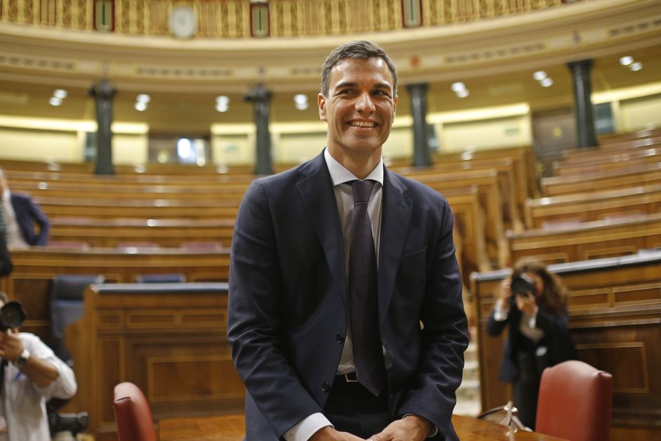 Socialist leader Pedro Sanchez is Spanish prime minister-in-waiting (AP)