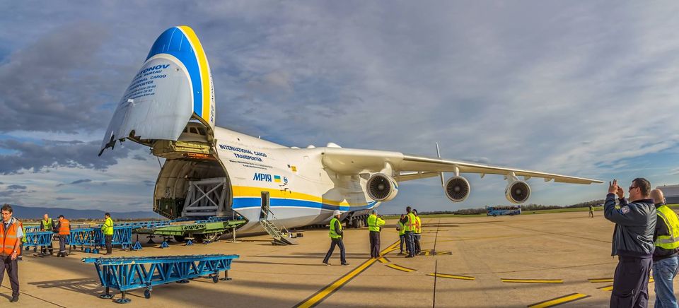 The world's largest plane, Antonov An-225, which is paid a flying visit to Shannon Airport in 2015. Photo: Deposit