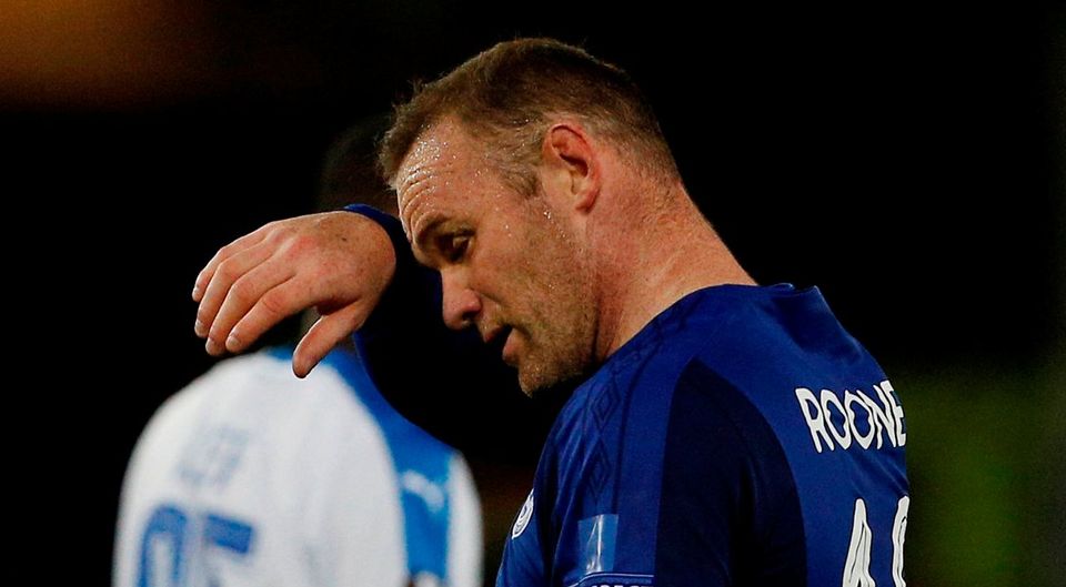 Everton's Wayne Rooney reacts after the match. Photo: Craig Brough/Action Images via Reuters
