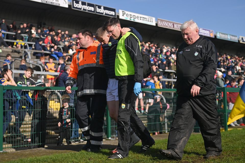 Jason Foley suffered an ankle injury against Roscommon in the National League.