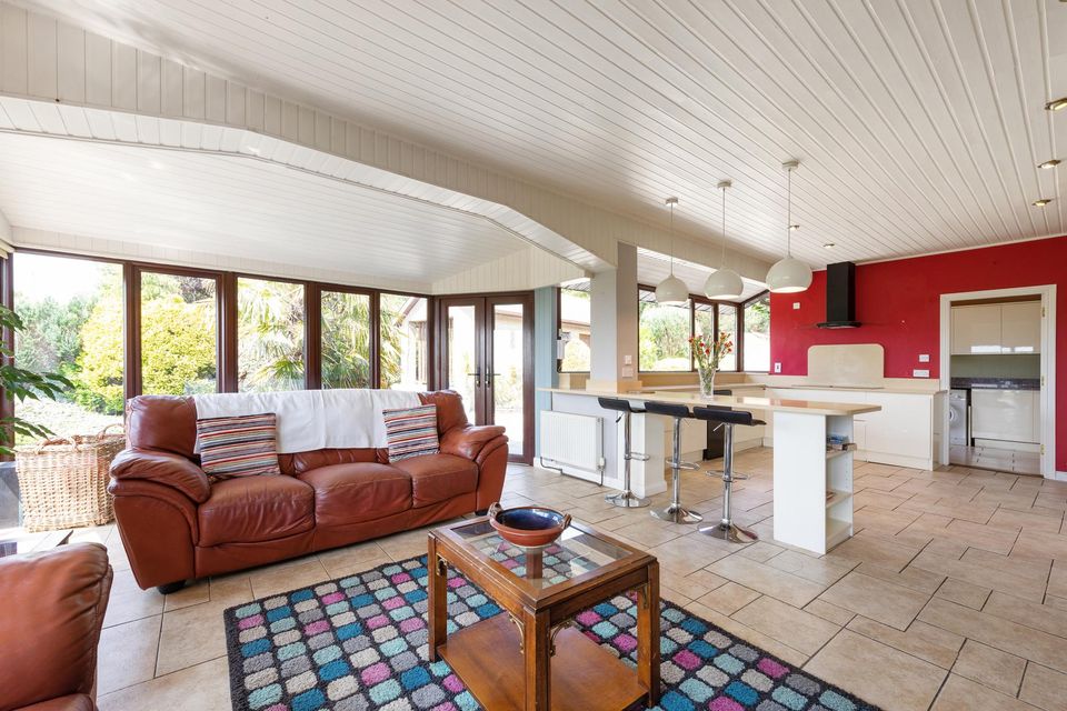 The open-plan kitchen/living area