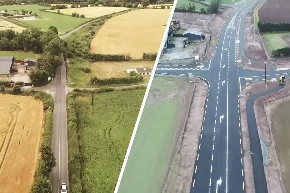 A birds-eye view of the stretch of N73 before and after the recent safety works. Mallow-based Labour TD Seán Sherlock said attention must now turn to repairing the minor diversionary roads damaged by heavy volumes of traffic during the works.
