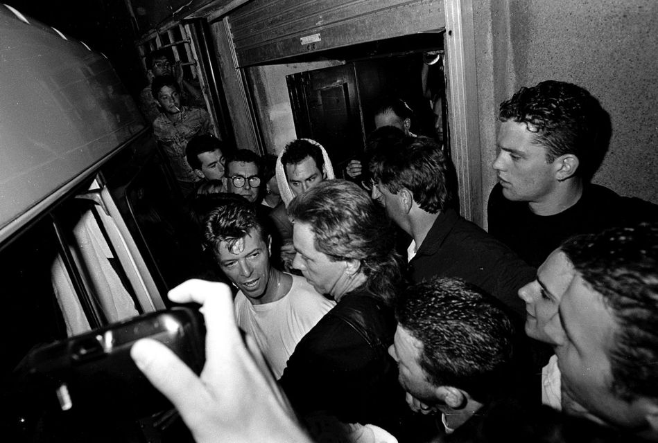David Bowie leaves The Baggot Inn after a Small Gig