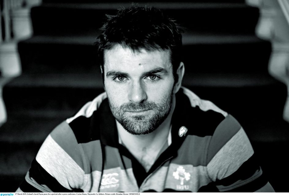 17 March 2015; Ireland's Jared Payne poses for a portrait after a press conference. Carton House, Maynooth, Co. Kildare. Picture credit: Brendan Moran / SPORTSFILE