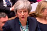 thumbnail: Dramatic scenes: Prime Minister Theresa May makes her statement in the Commons yesterday. Photo: AFP/Getty Images