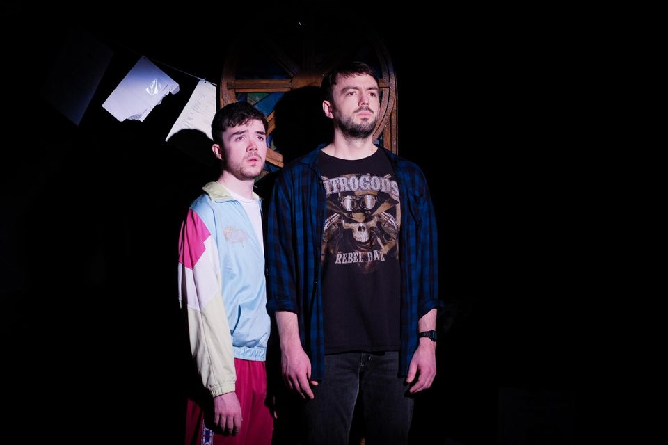Callum Maxwell and Riairí Lenaghan in in Oh, Brother at Bewley's Café Theatre