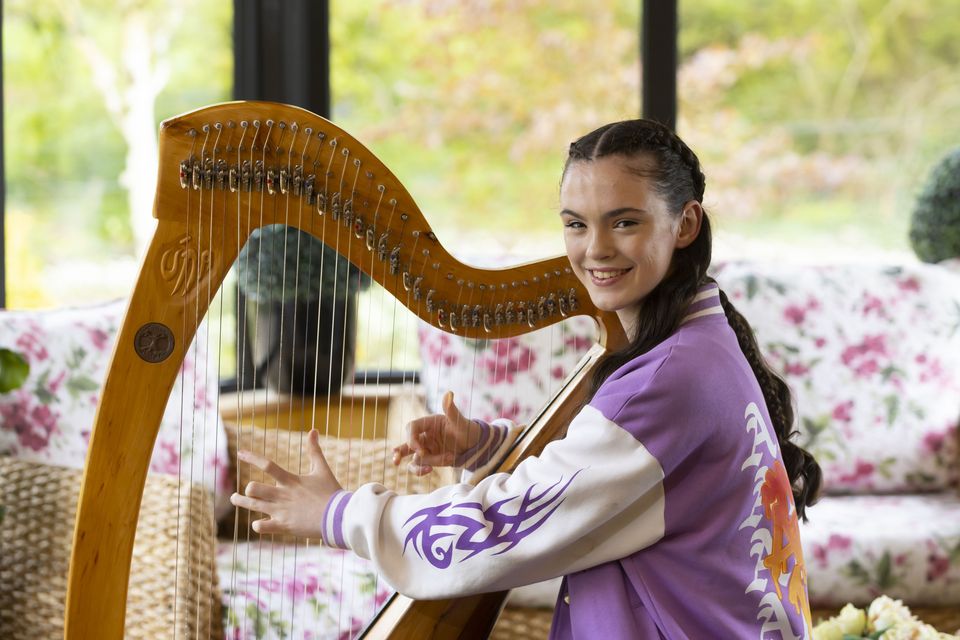Una Walsh feels a particular confidence when playing the harp. Photo: Patrick Browne