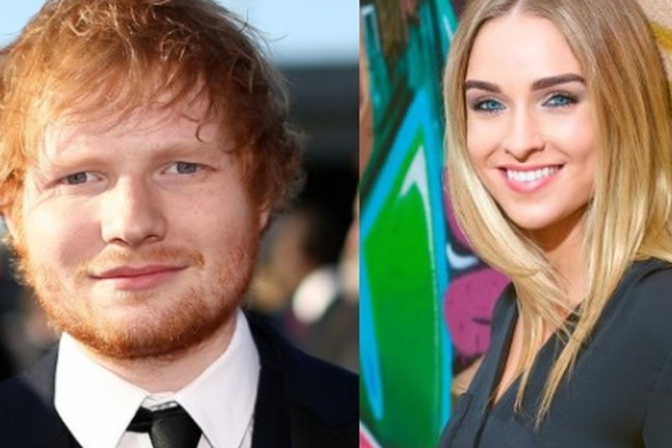 Ed Sheeran (left) and Louise Johnston (right)