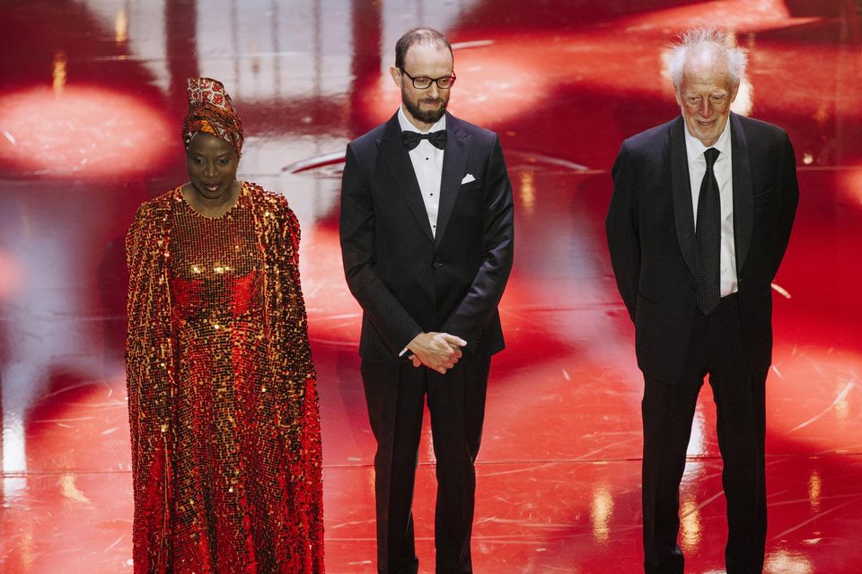 Polar Music Prize winners Angelique Kidjo, Arvo Part and Chris Blackwell (right) during a ceremony in The Grand Hotel in Stockholm, Sweden (Annika Berglund/Polar Music Prize/PA)