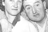 thumbnail: PARTYING PLAYWRIGHT: Brendan Behan with his wife, Beatrice, in New York