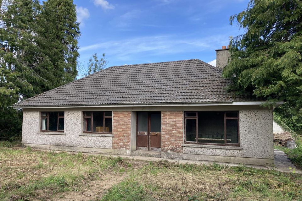Potential: The 1970s bungalow with the farm at Drombane Upper is in need of upgrading