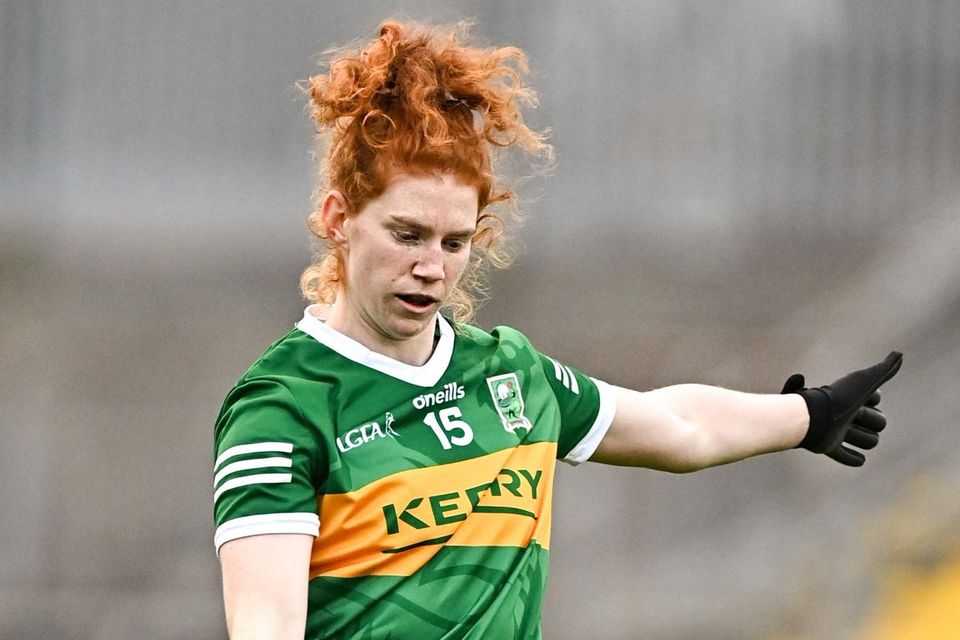 Louise Ní Mhuircheartaigh scored 2-3 as Kerry beat Galway in their final Division One game before the counties meet in the League final on April 15