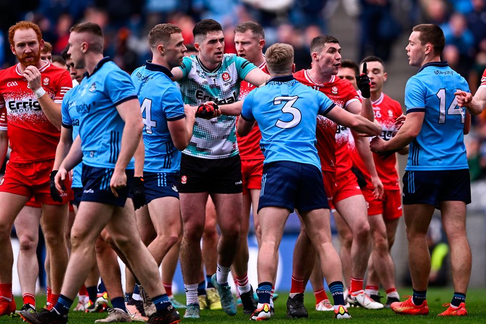 Some of the Dublin players who lorded it during the league had the squeeze put on them by Derry in the final – that’s no harm. Photo: Sportsfile