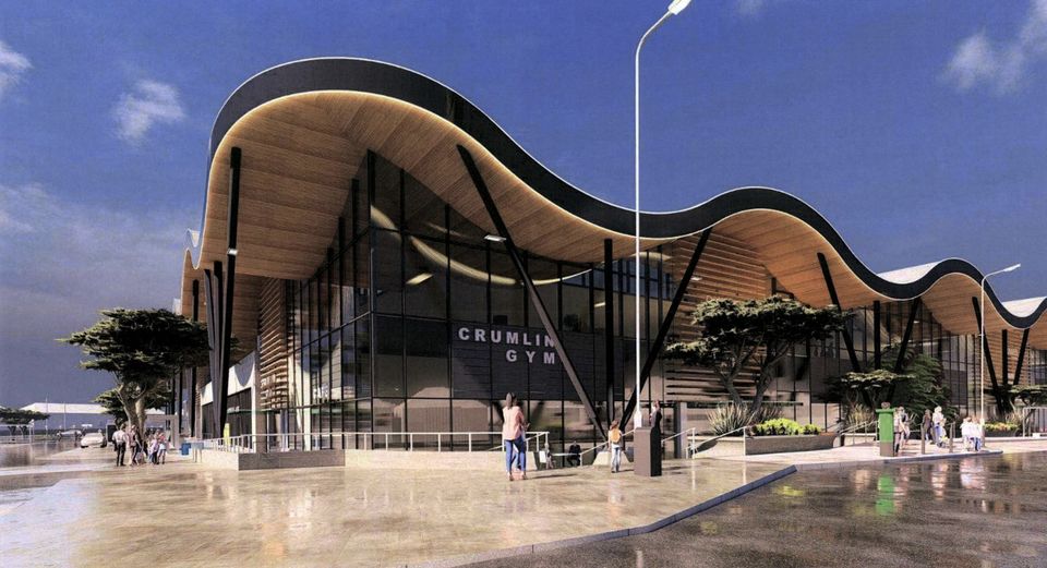 The redevelopment plans for Crumlin Shopping Centre include a gym and library