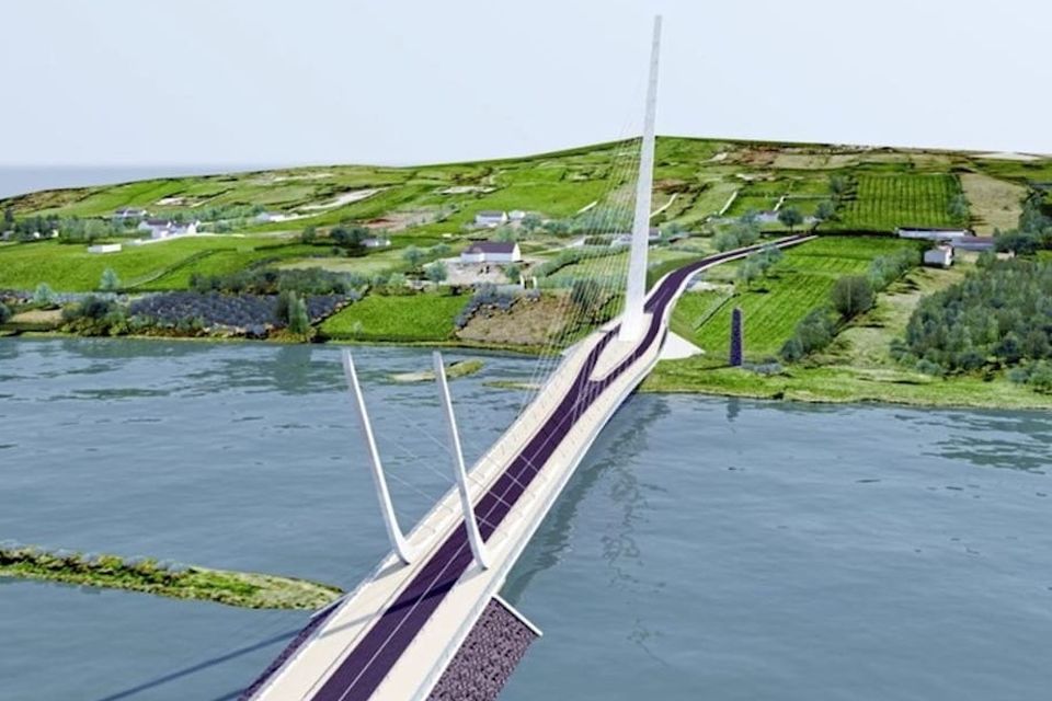 A projection of how the Narrow Water Bridge would look once completed