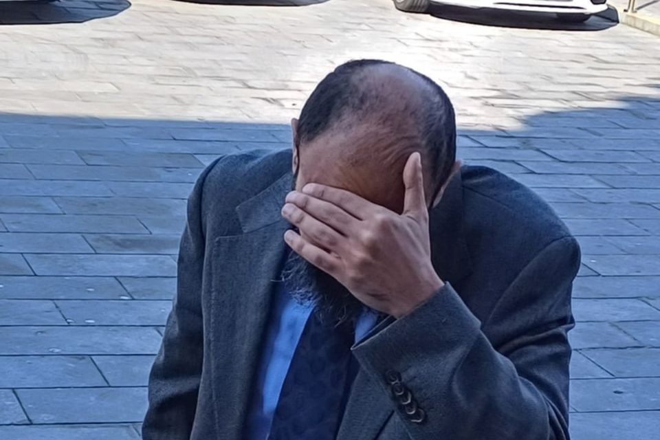 Babak Meshkat on his way into Mullingar Courthouse this morning.
