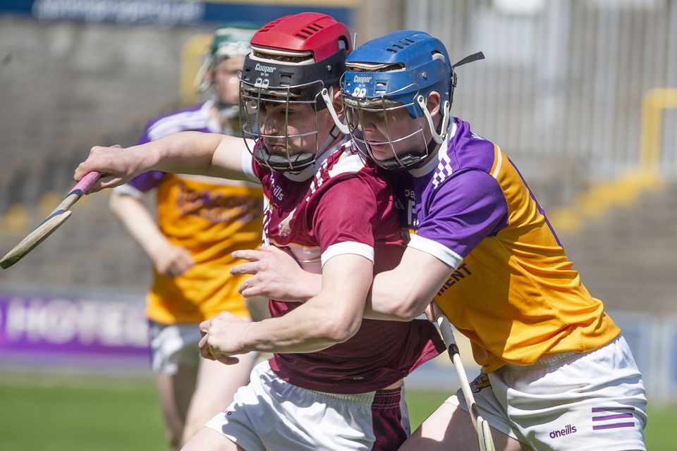 Eoghan Kehoe (Wexford CBS) and Eoghan Treacy (FCJ Bunclody). Photo: Jim Campbell
