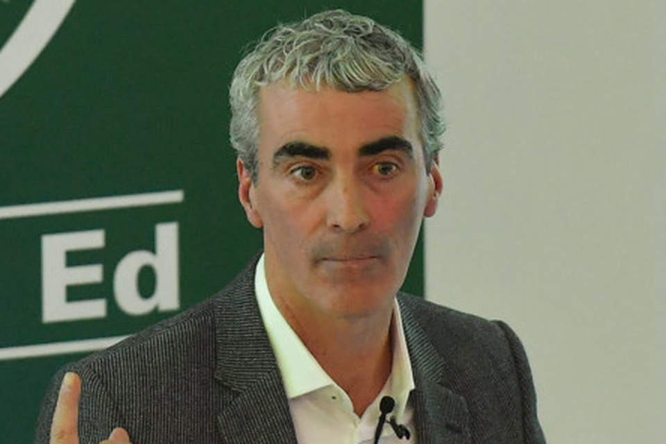 Jim McGuinness speaking during the recent 2018 FAI Coach Education Conference