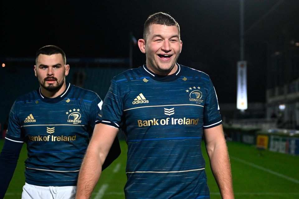 Leinster's Ross Molony (right) is relishing the trip to face Munster on St Stephen's Day. Photo: Harry Murphy/Sportsfile