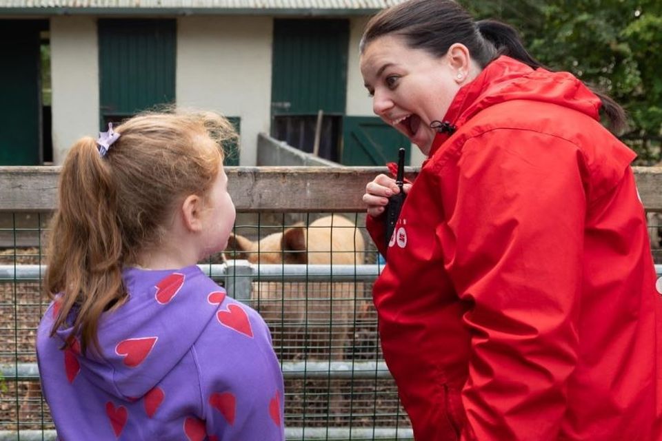 Sydney Mulhall  (9) on her day as a zookeeper at Dublin Zoo