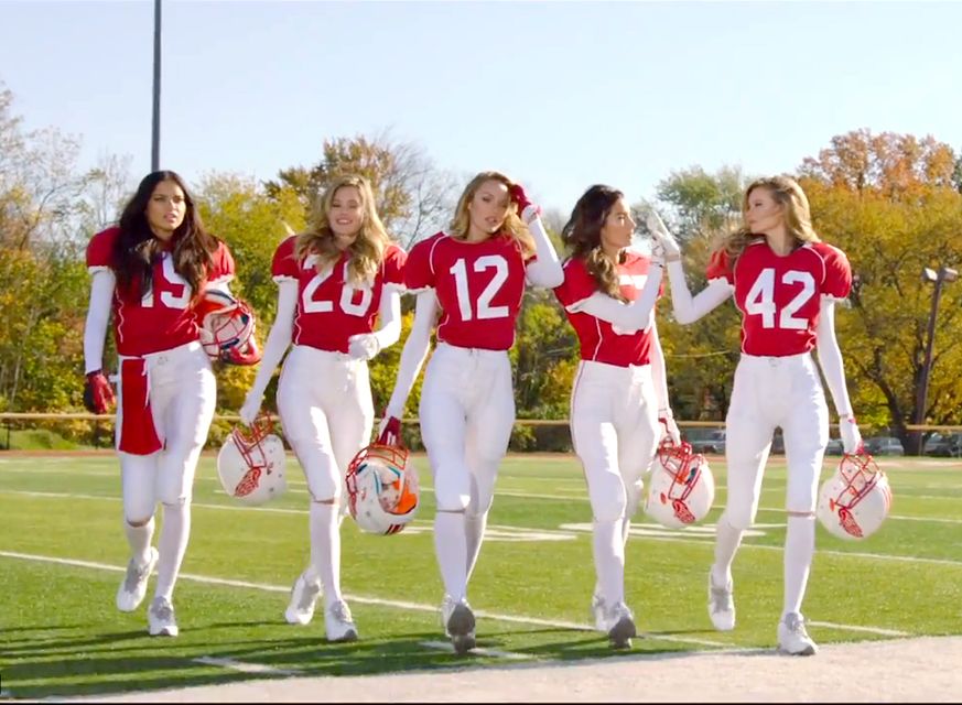 Victoria's Secret Angels  get Super Bowl ready