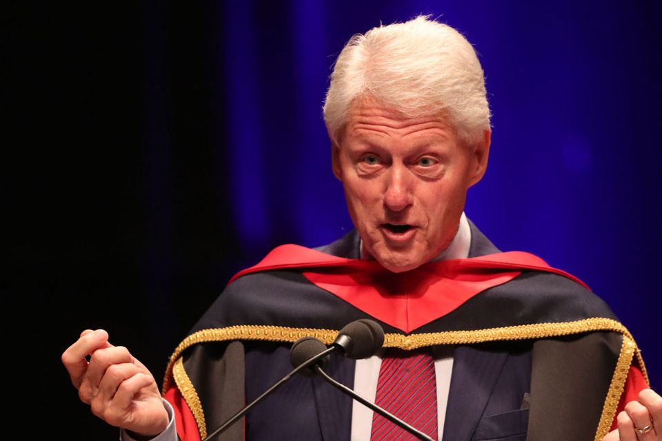 Former US president Bill Clinton received an honorary doctorate at Dublin City University