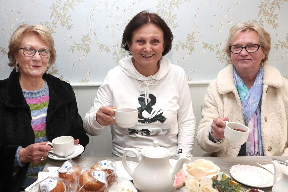 Drinking Tea for MND at The Valley Inn were Mary Moore, Phil Donnelly and Kathleen Tallon.
