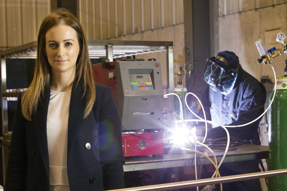 Sinead O’Dwyer, MD at Pressure Welding Manufacturing, started out in 2015 and has stayed with the business. Photo: Tony Gavin