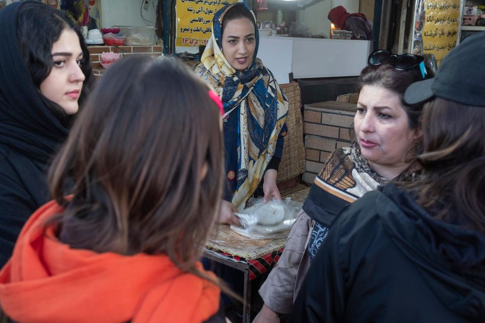 Women at an Iranian traditional local bazaar in the village of Malat, in Gilan province, 354km northwest of Tehran. Photo: Getty Images