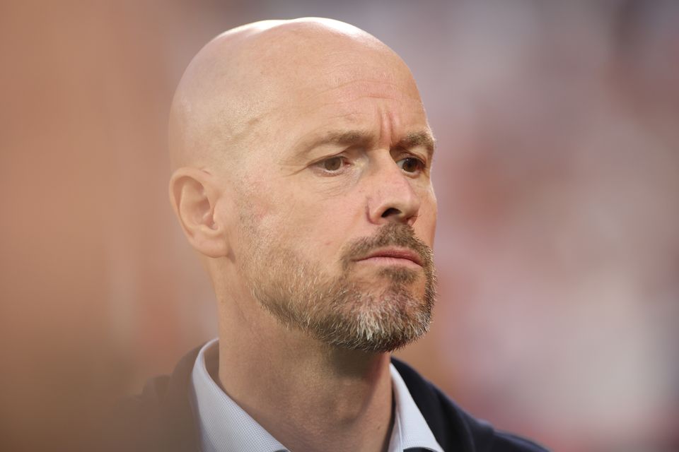 Erik ten Hag était frustré par la défaite qui a ébranlé ses espoirs en Ligue des champions (Isabel Infantes/PA)