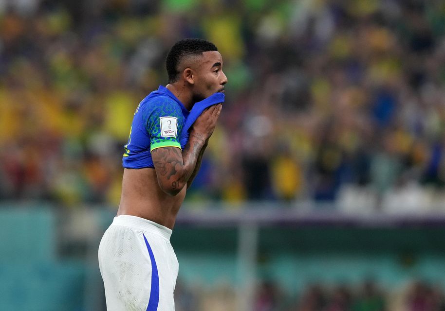 Gabriel Jesus was injured playing for Brazil at the World Cup (Martin Rickett/PA)