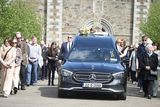 thumbnail: Members of Gorey Little Theatre with a guard of honour during the funeral in Gorey on Saturday of the late Gary Lombard. Pic: Jim Campbell