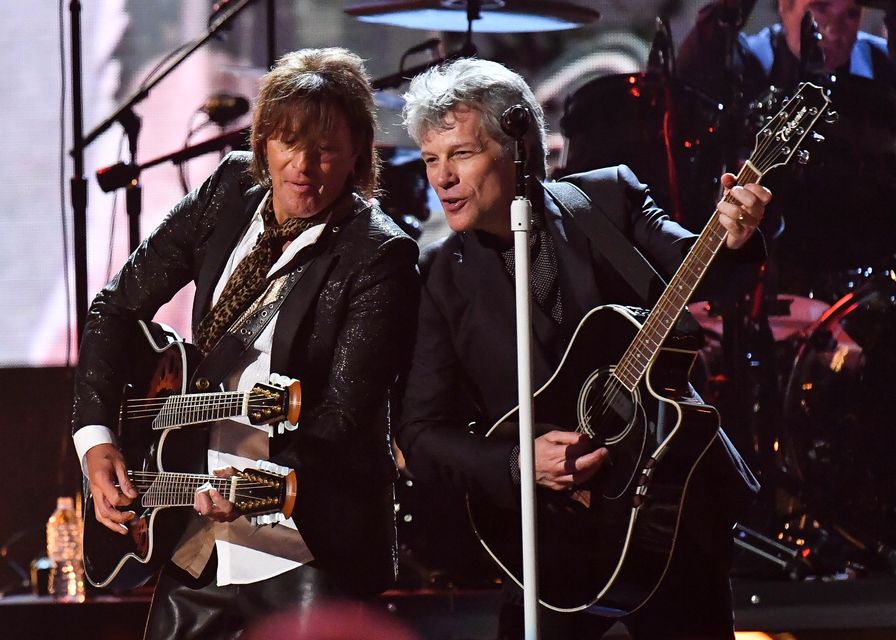 Jon Bon Jovi and Richie Sambora. Photo by Jeff Kravitz/FilmMagic