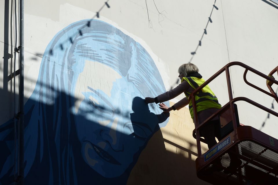 The mural, created by renowned street artist Sarah Bracken Soper, aims to shine a light on the unseen issue of family homelessness