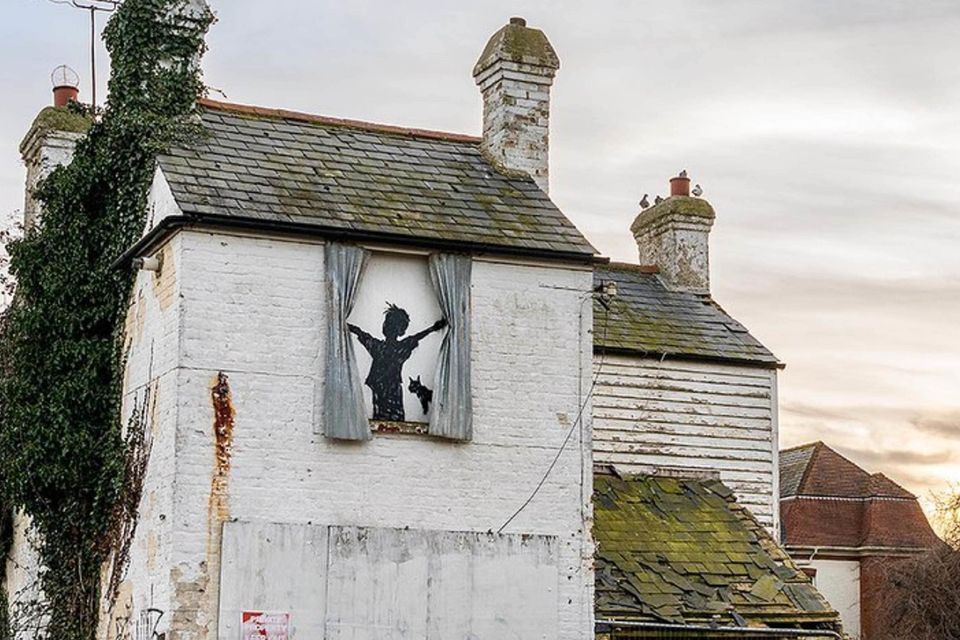 New Banksy Artwork Appears On Derelict Farm Building Before Being ...