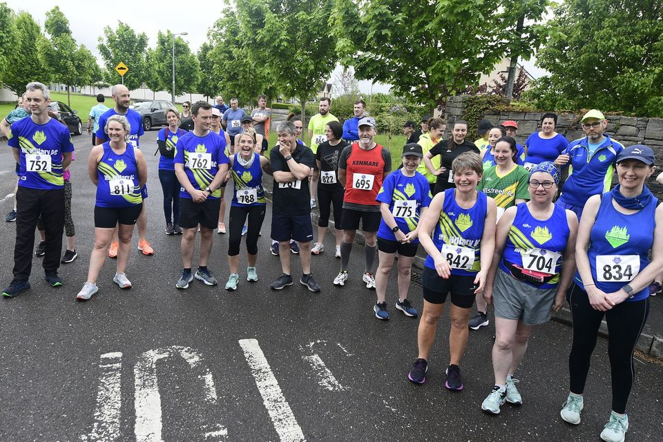 Mount Hillary athletes at the starting line ahead of the 5 Mile Road Race in Banteer. Picture John Tarrant