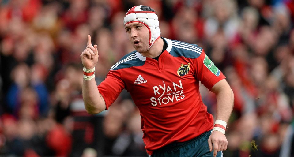 Johne Murphy in his Munster shirt in 2014