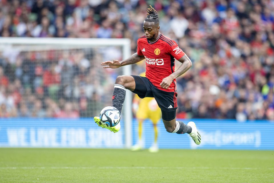 Aaron Wan-Bissaka in action against Athletc Bilbao in Dublin over the weekend. Photo: Getty Images