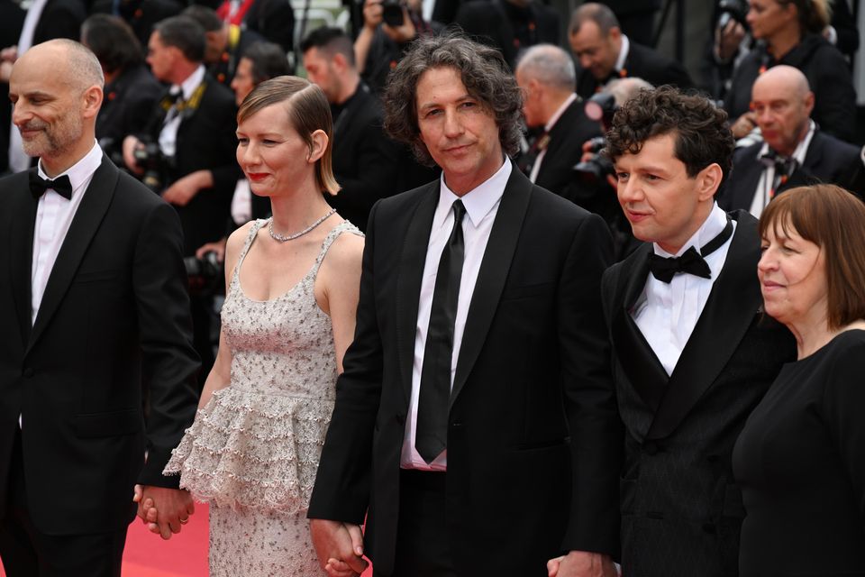 James Wilson, Sandra Huller, Jonathan Glazer, Christian Friedel and Ewa Puszczynska, (Doug Peters/PA)