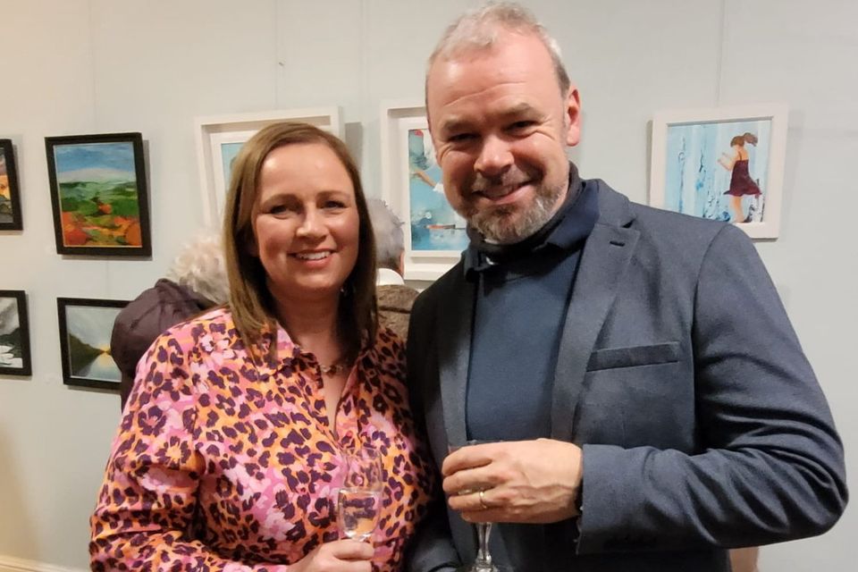 Leonora with renowned fellow artist Henry McGrane.