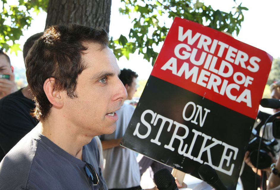 Ben Stiller showed his support for writers the last time WGA members staged industrial action (Ian West/PA)