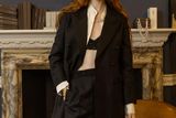 thumbnail: Banshee of Savile Row tuxedo dress worn over trousers and a linen shirt. Picture: Emily Fry