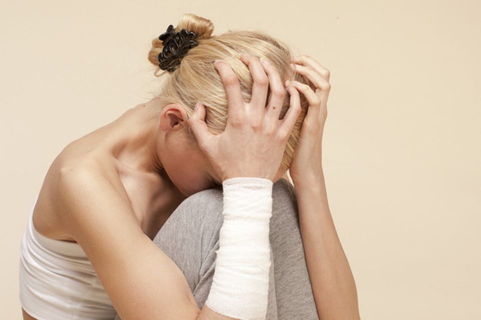 Posed image of a self-harm victim. Photo: Getty Images/Westend61