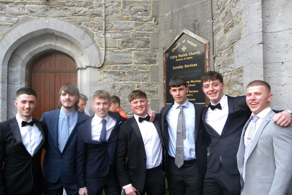 Sixth Year boys after the Service at Calry Church.