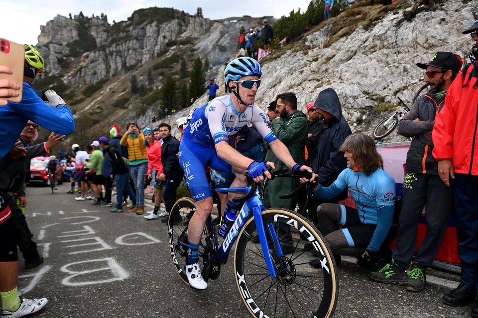 Eddie Dunbar of Team Jayco Alula climbed with some of the best riders in the world during the Giro d'Italia. Photo: Getty